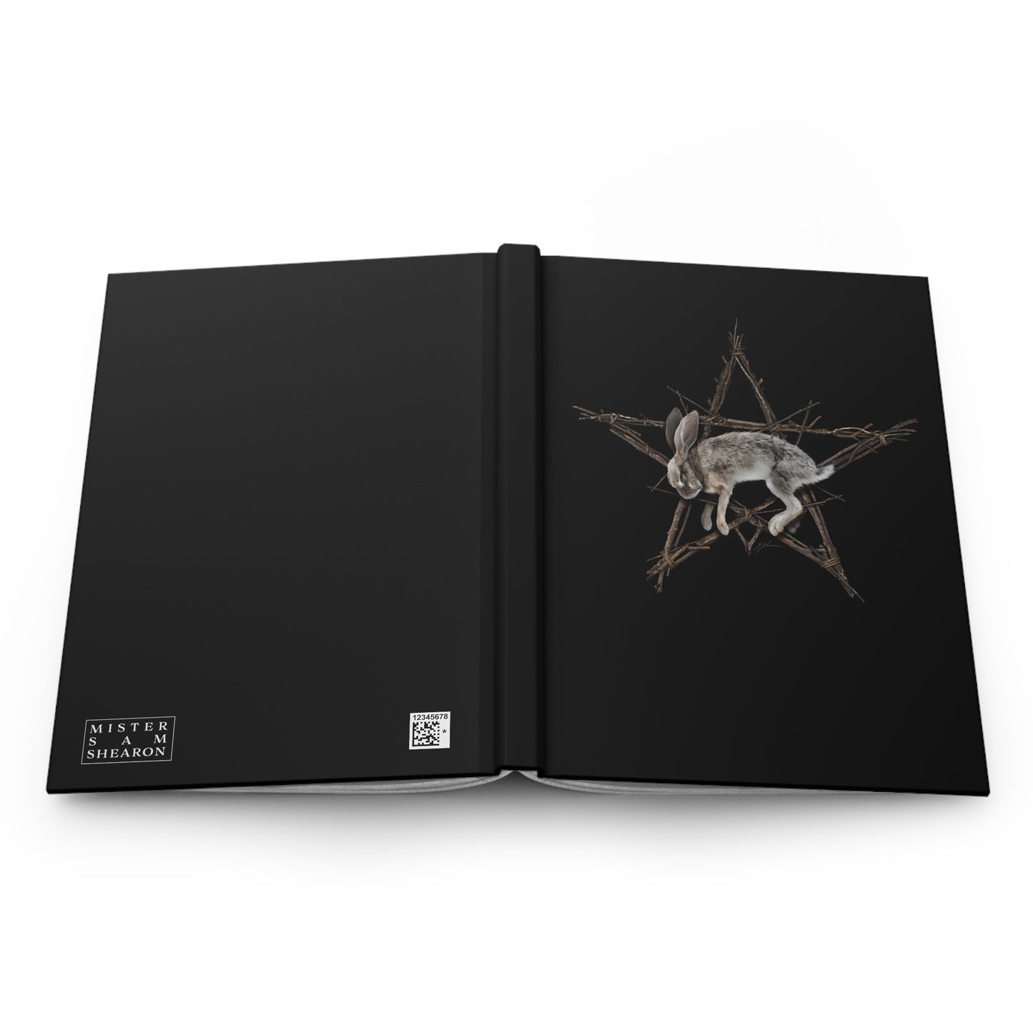 Fallen Star hardcover journal — full wraparound rabbit pentagram print by Mister Sam Shearon