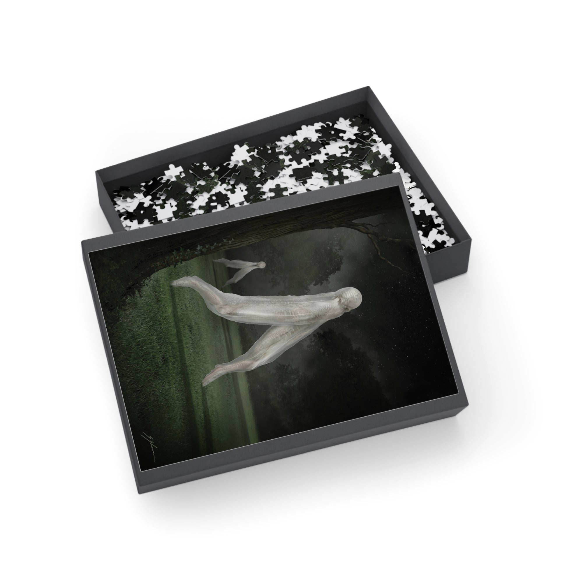 Nightcrawler cryptid dark art puzzle — 1000-piece horror jigsaw by Mister Sam Shearon