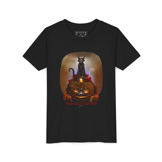 Dia De Los Mewotos — Halloween Youth Short Sleeve Tee