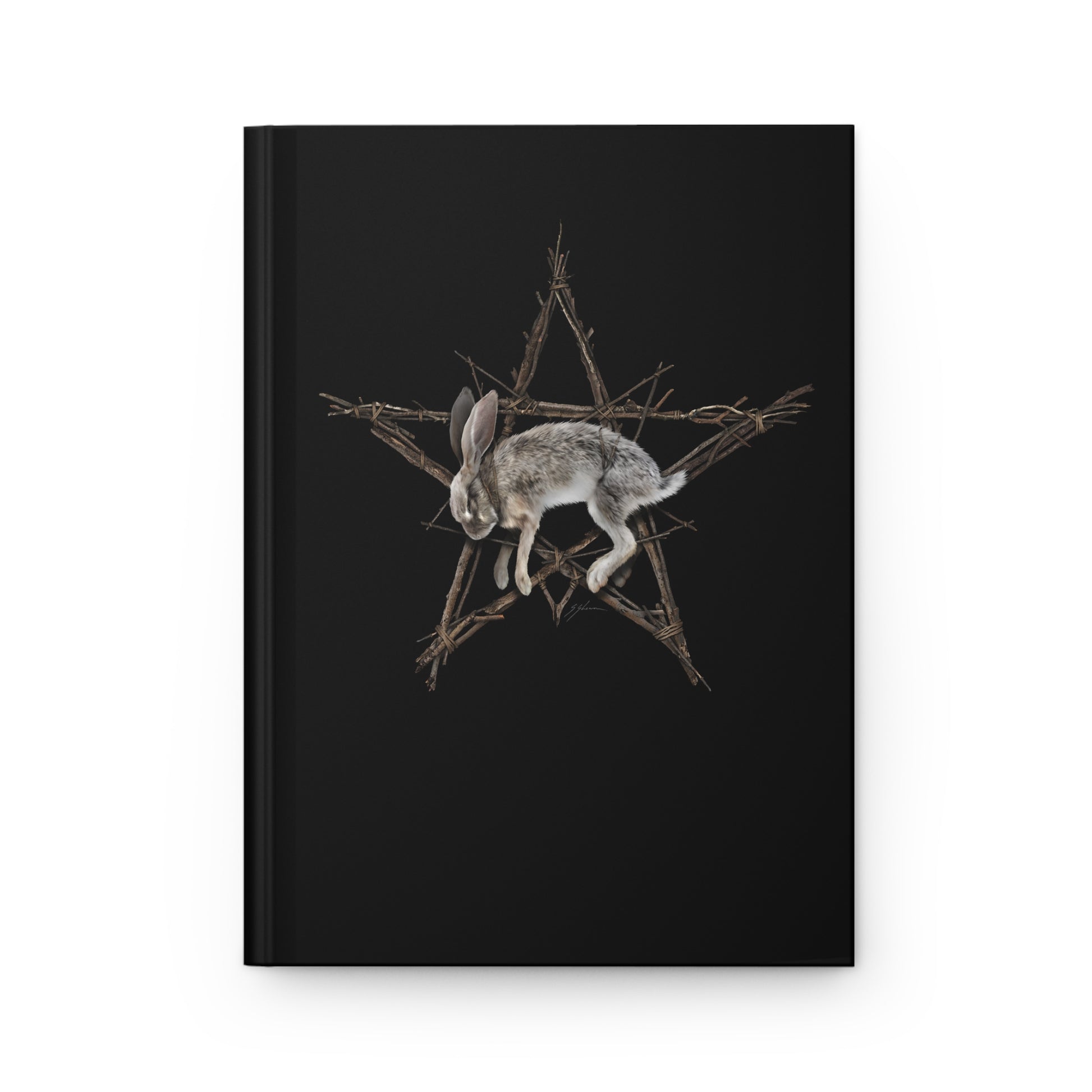 Fallen Star dark folk art journal — hare and pentagram symbol by Mister Sam Shearon