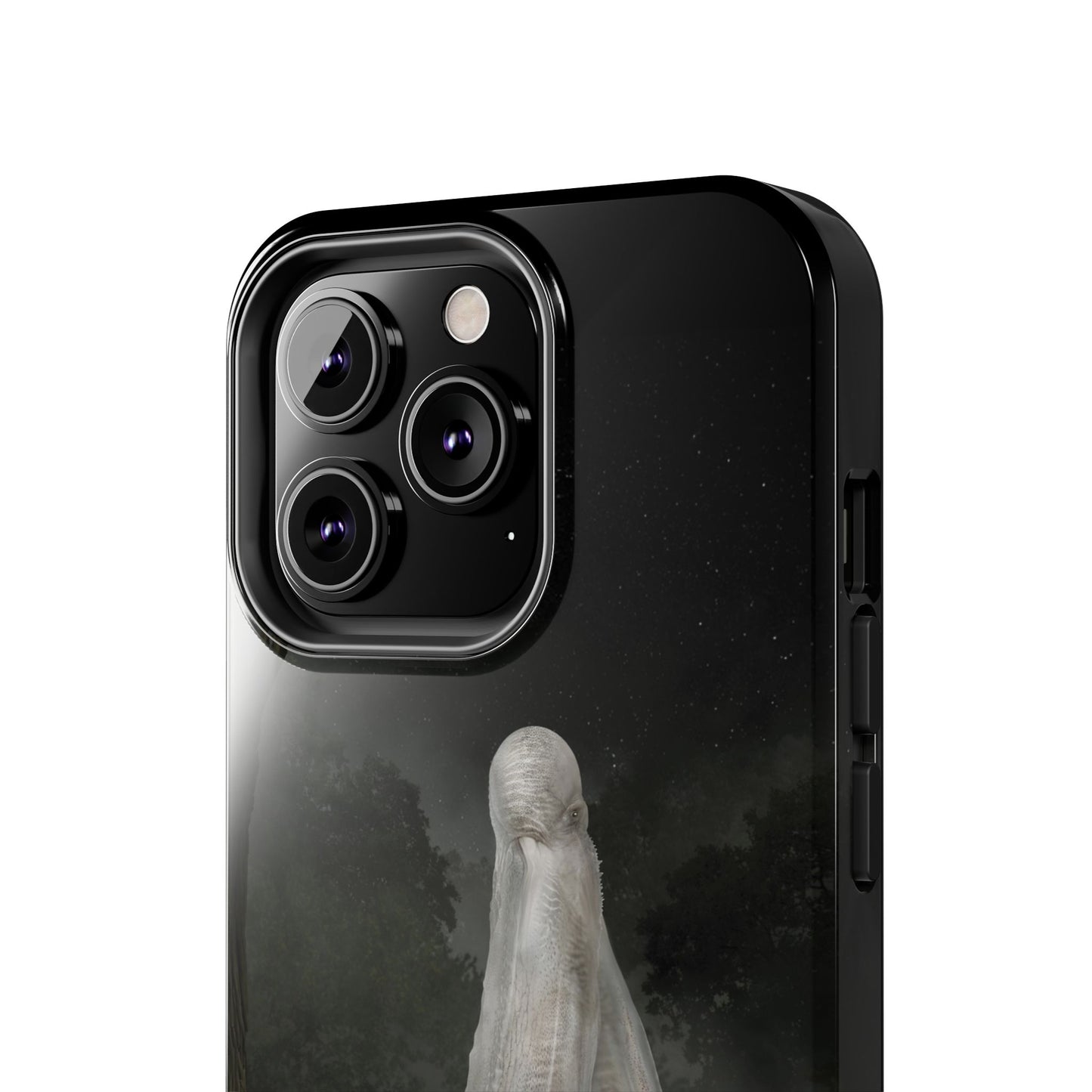 Nightcrawler phone case by Mister Sam Shearon — iPhone, Samsung, dark art, cryptid, creepypasta, paranormal, horror, human-made, non-AI. 