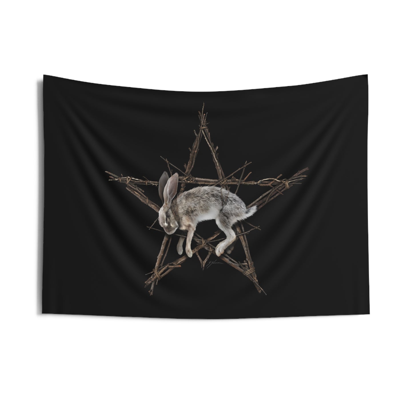 Fallen Star wall tapestry — Mister Sam Shearon witchcraft art, gothic home decor