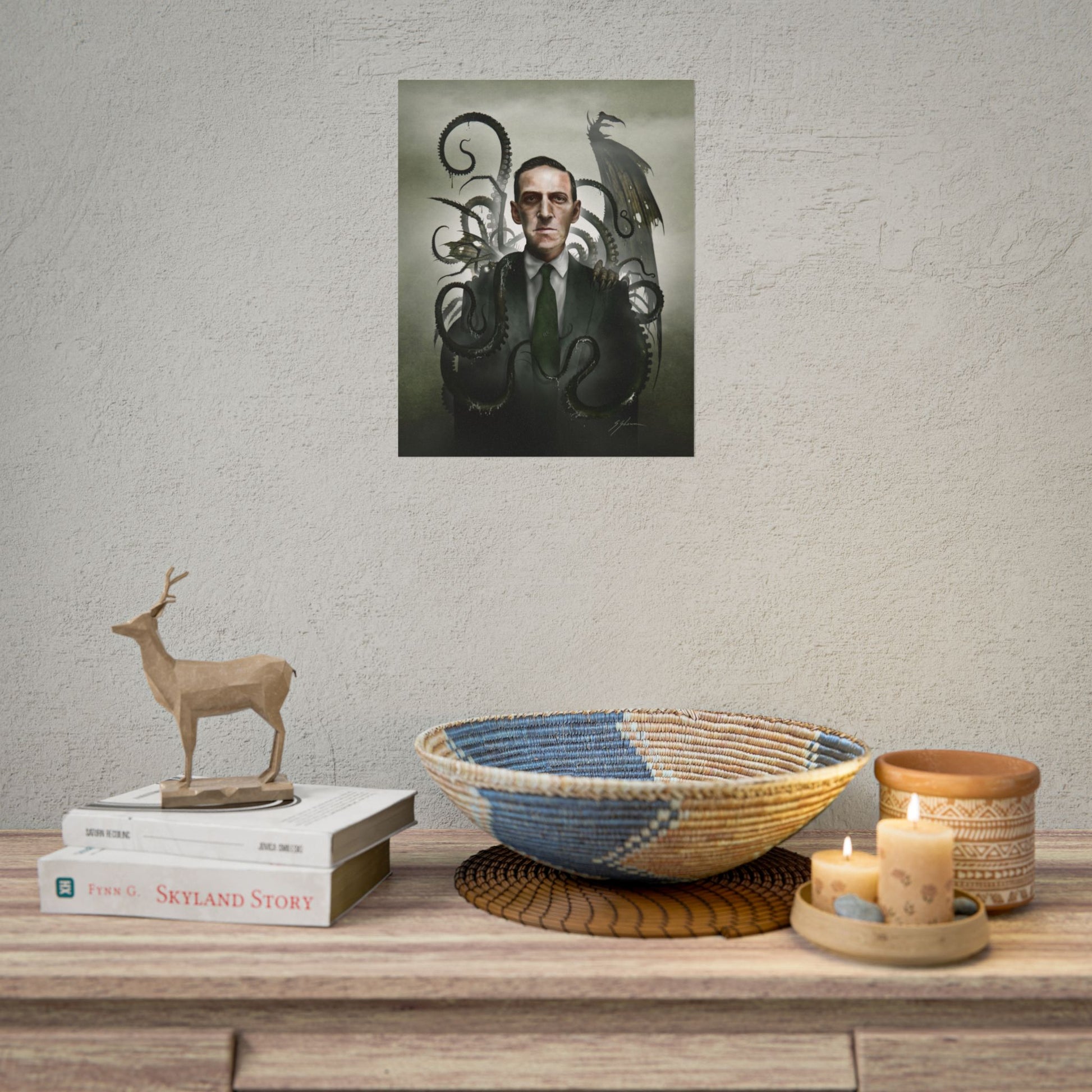 H.P. Lovecraft poster 18x24 — large Cthulhu dark art print by Mister Sam Shearon