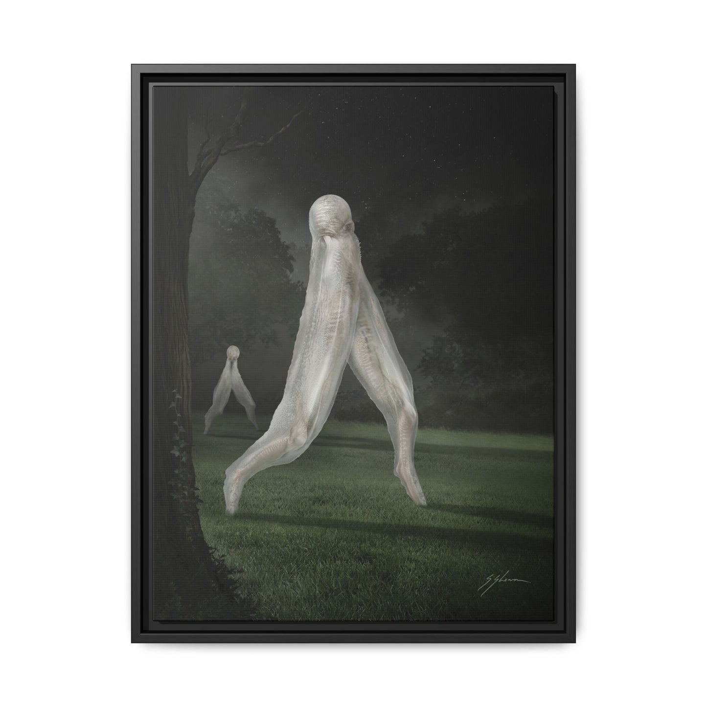 Nightcrawler canvas 16x20 — paranormal cryptid wall art by Mister Sam Shearon