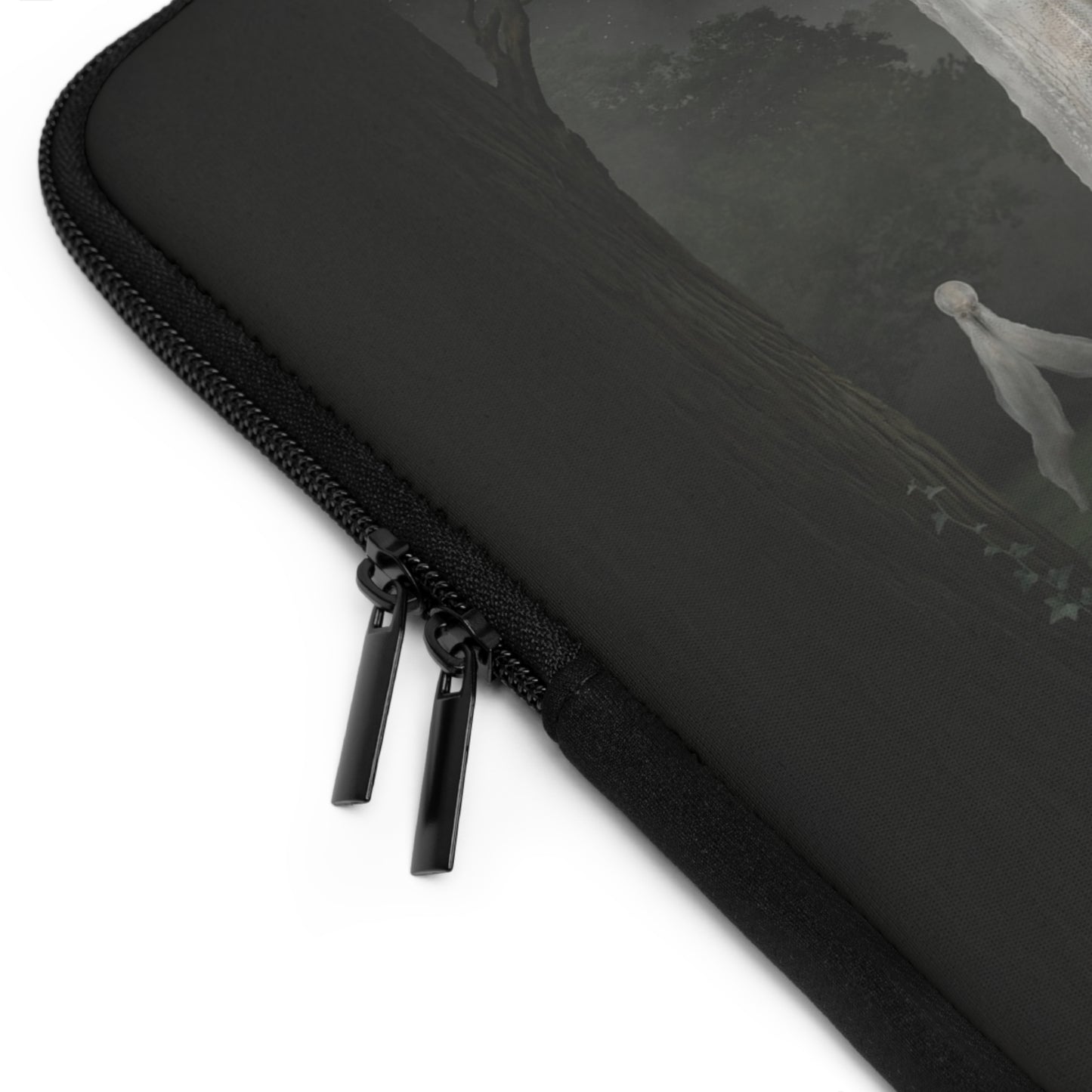 Nightcrawler laptop sleeve — eldritch cryptid art by Mister Sam Shearon, available 7–17"