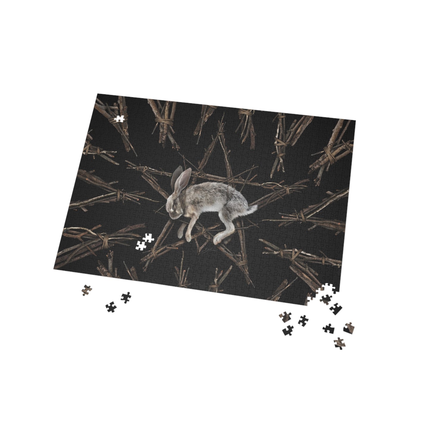 Fallen Star puzzle mat black gift box — printed lid decal witchcraft dark art collectible