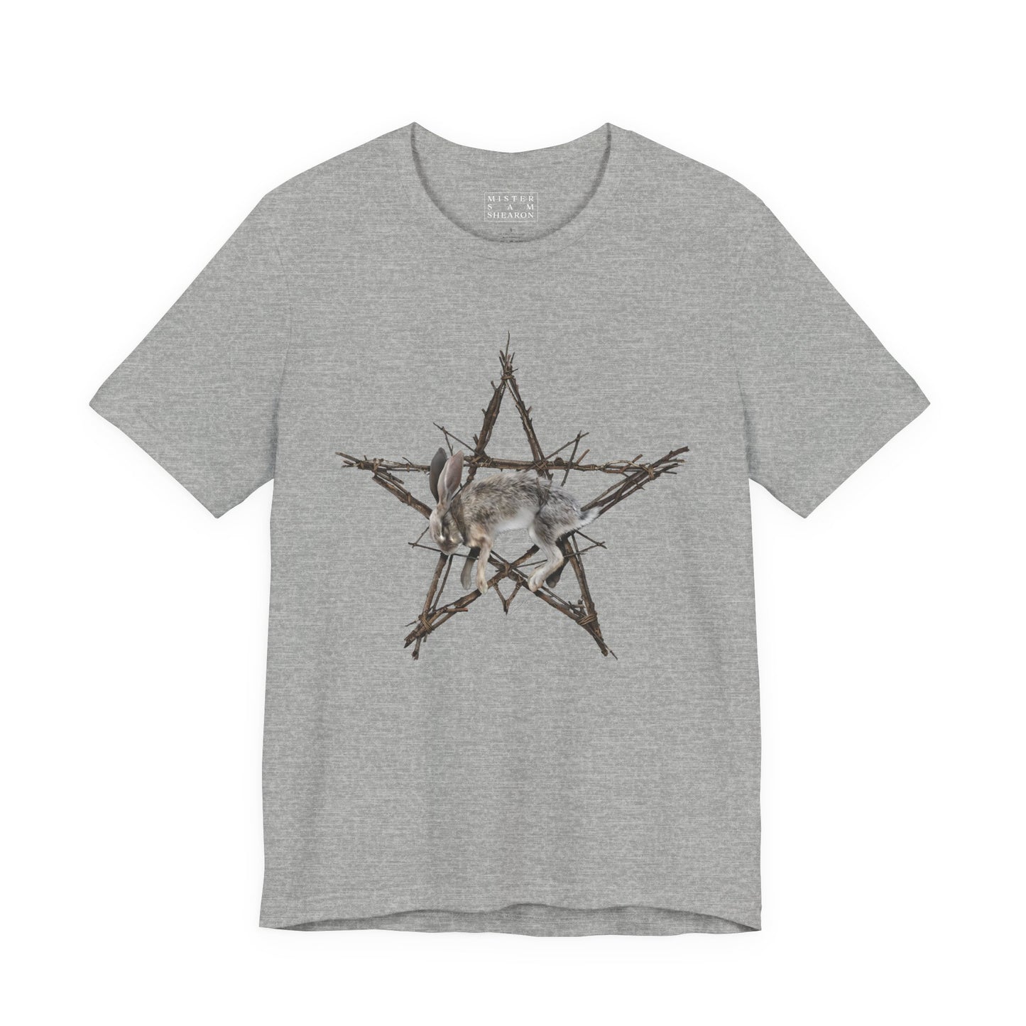 Fallen Star t-shirt — gothic witchcraft rabbit ritual print on premium unisex jersey