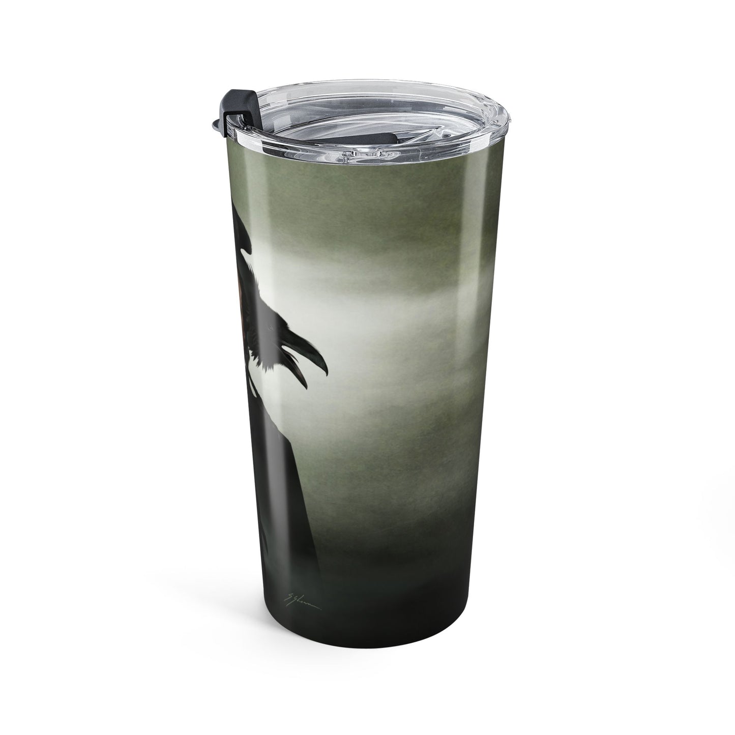Edgar Allan Poe 20oz insulated tumbler — Mister Sam Shearon nevermore gothic dark art gift 