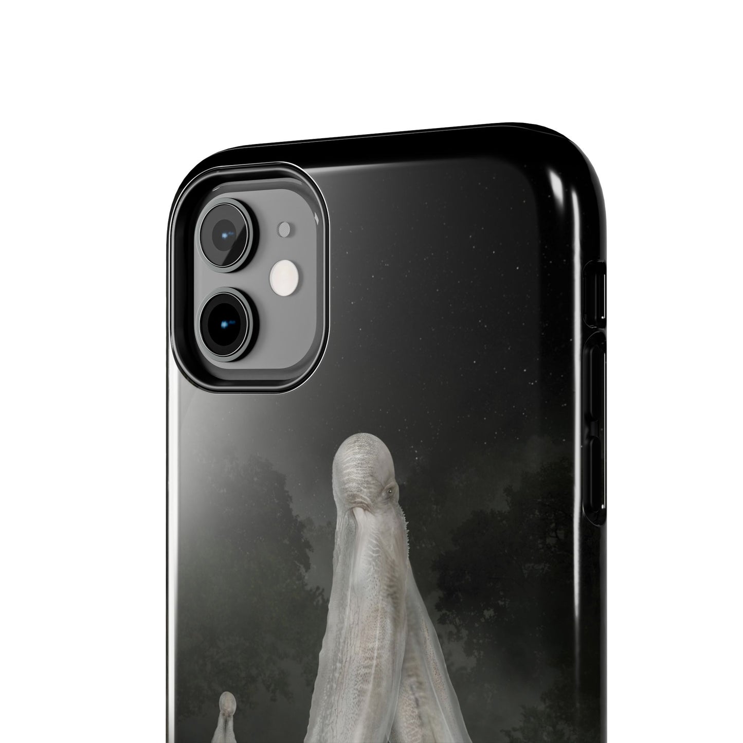 Nightcrawler phone case by Mister Sam Shearon — iPhone, Samsung, dark art, cryptid, creepypasta, paranormal, horror, human-made, non-AI. 