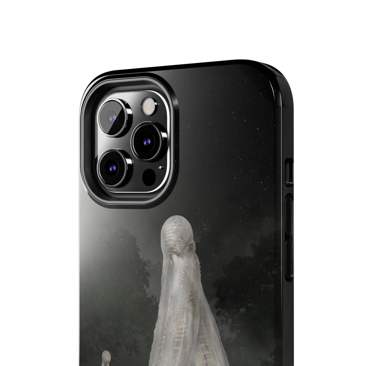 Nightcrawler phone case by Mister Sam Shearon — iPhone, Samsung, dark art, cryptid, creepypasta, paranormal, horror, human-made, non-AI. 
