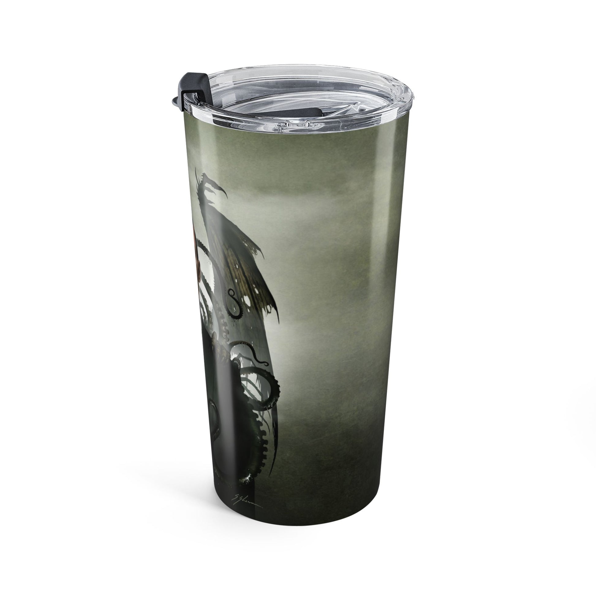 H.P. Lovecraft tumbler — Mister Sam Shearon original cosmic horror dark art gift 