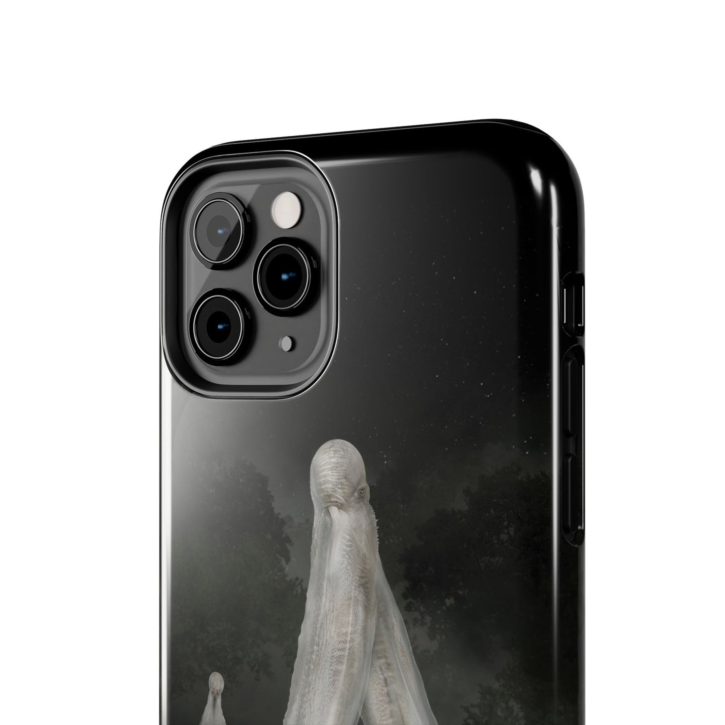 Nightcrawler phone case by Mister Sam Shearon — iPhone, Samsung, dark art, cryptid, creepypasta, paranormal, horror, human-made, non-AI. 