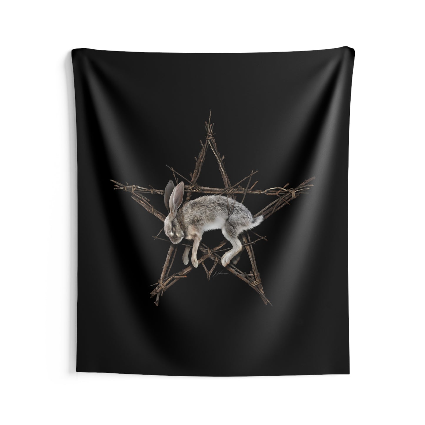 Fallen Star wall tapestry — Mister Sam Shearon samhain ritual dark art home decor