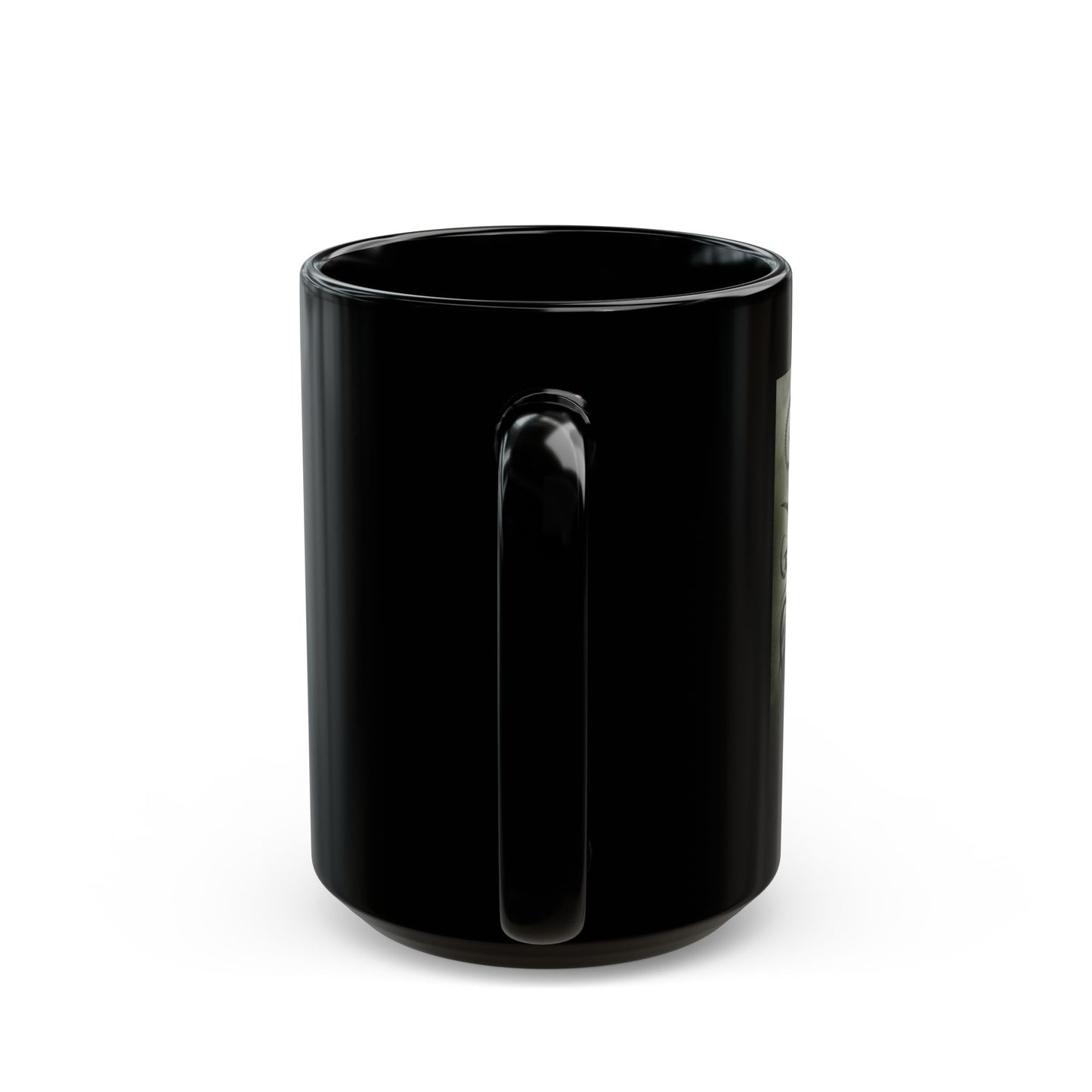 H.P. Lovecraft mug lifestyle shot — eldritch gothic dark art by Mister Sam Shearon