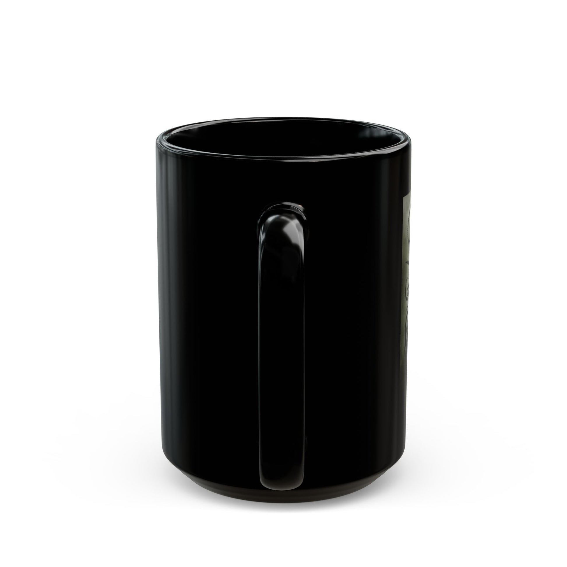 H.P. Lovecraft mug lifestyle shot — eldritch gothic dark art by Mister Sam Shearon