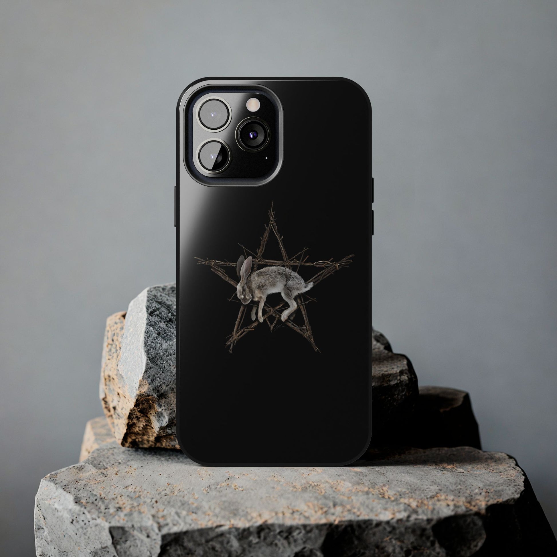 Fallen Star phone case lifestyle — occult art by Mister Sam Shearon