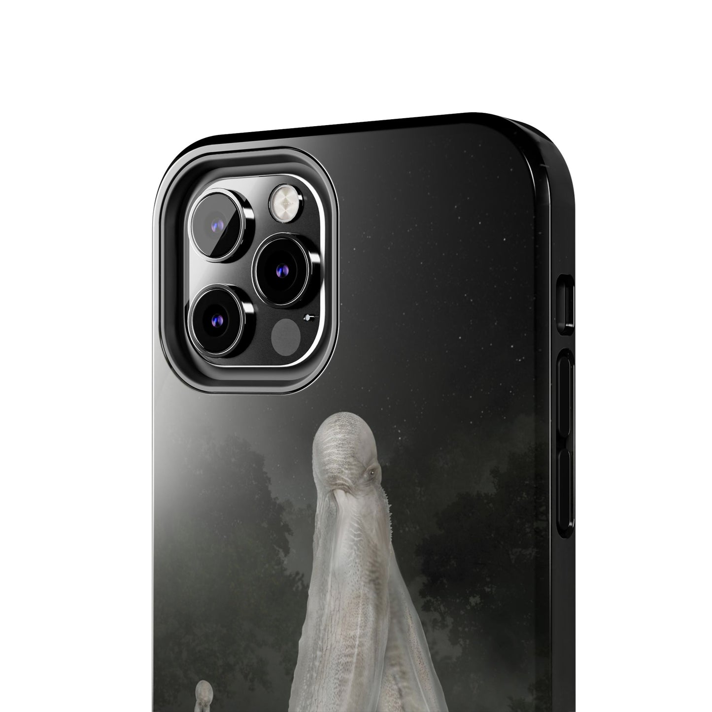 Nightcrawler phone case by Mister Sam Shearon — iPhone, Samsung, dark art, cryptid, creepypasta, paranormal, horror, human-made, non-AI. 