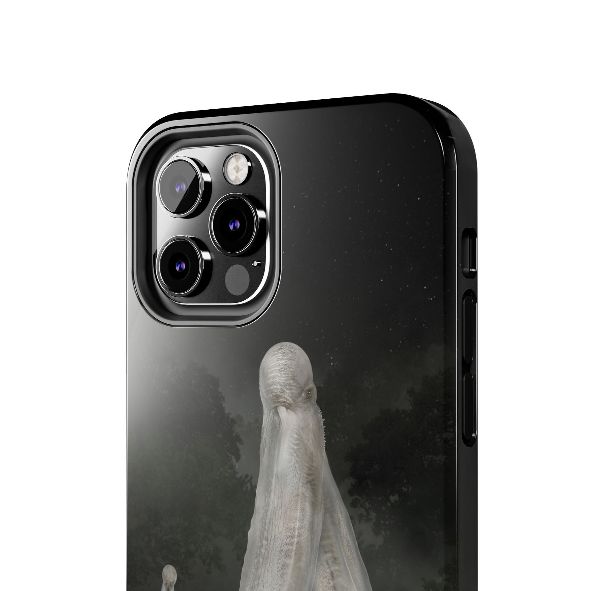 Nightcrawler phone case by Mister Sam Shearon — iPhone, Samsung, dark art, cryptid, creepypasta, paranormal, horror, human-made, non-AI. 