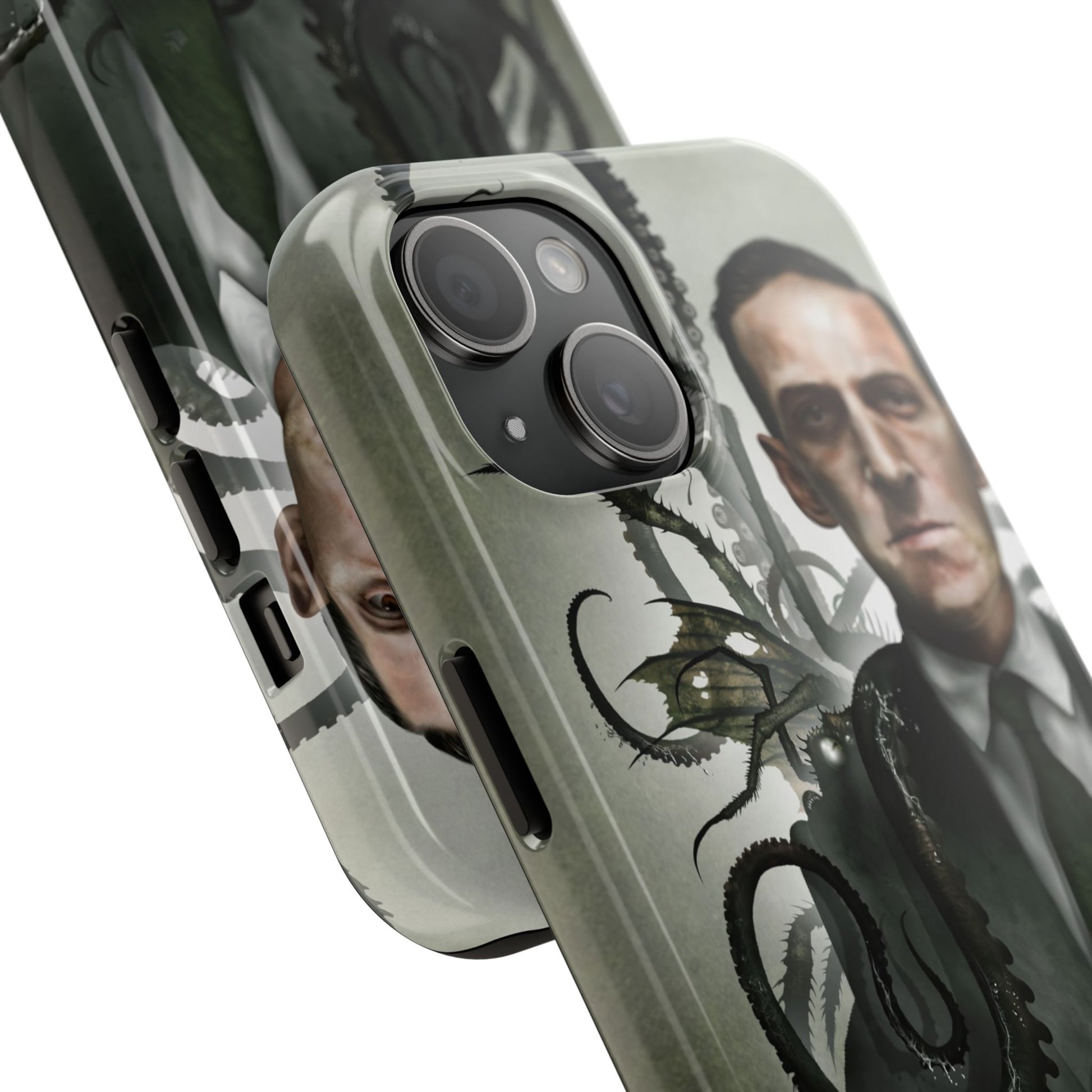 H.P. Lovecraft tough case lifestyle — cosmic horror artwork by Mister Sam Shearon